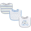 Luvable Friends Unisex Baby Cotton Drooler Bibs With Fiber Filling, Boy Thank Heaven, One Size