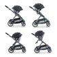 Joovy Qool Stroller, Customizable Stroller, Single, Double, Triple, Black Melange