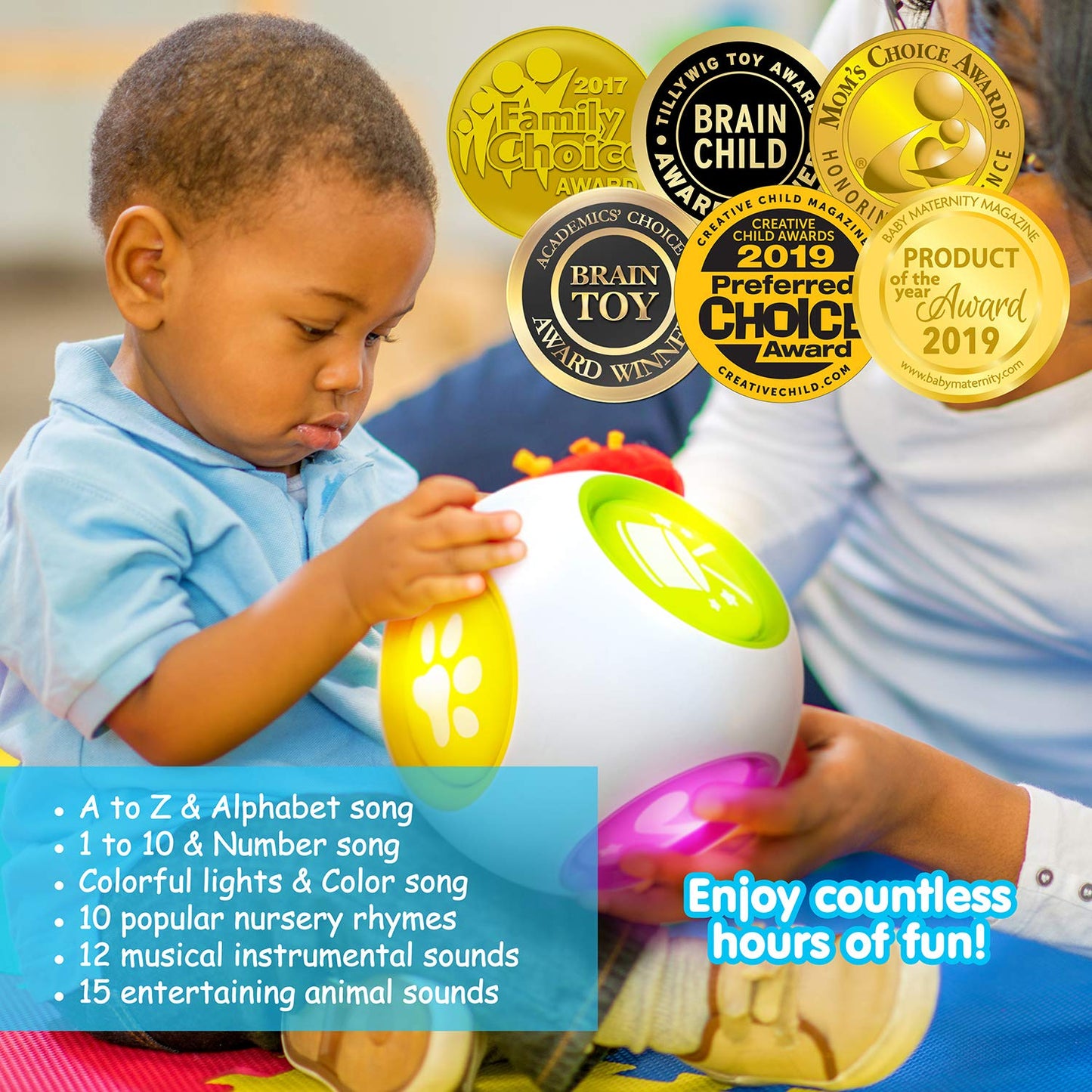 BEST LEARNING Learning Cube - Educational Musical Activity Center Block for Infants Babies Toddlers 6-12 Month and up - Toys for