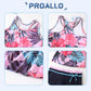 Proallo Girls Bathing Suits Two Piece Vest Style Swimsuit With Boyshort Tankini Swimwear Hibiscus