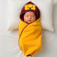 Milkymoon kids Baby Hooded Fleece Towel 76 x 76 cm, Bear, Orange