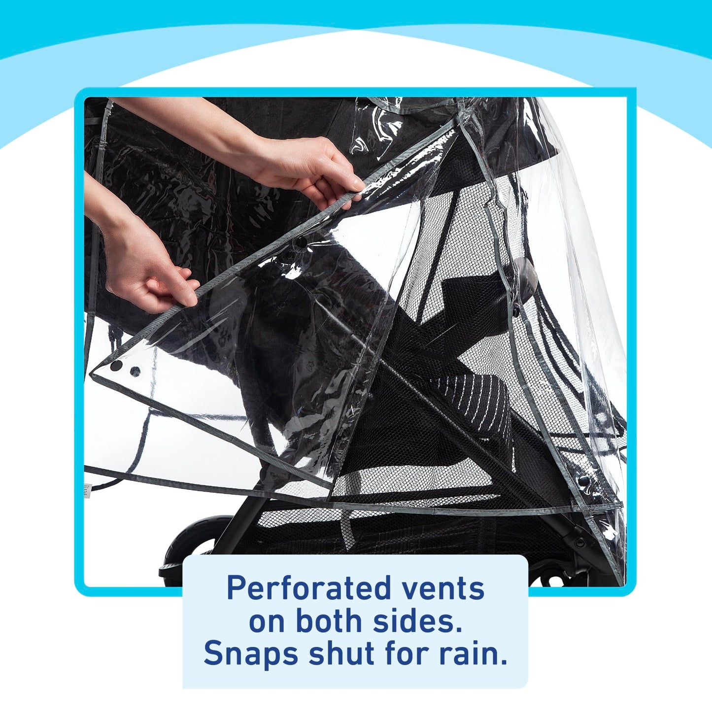 Graco Universal Baby Stroller Plastic Rain Cover & Weather Shield, Lightweight Waterproof Weathershield, Clear Vinyl Infant Car