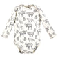 Touched By Nature Unisex Baby Organic Cotton Long-Sleeve Bodysuits, Neutral Woodland, 18-24 Months