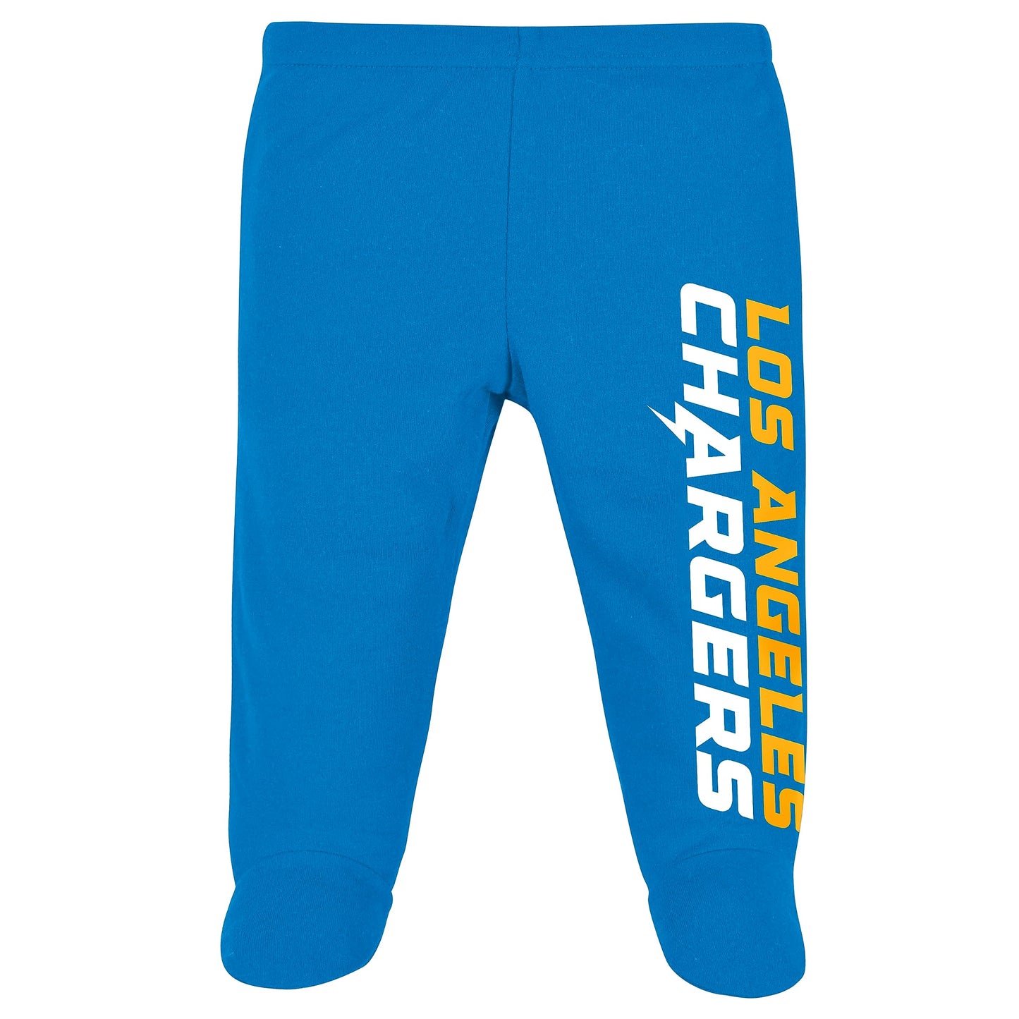 Gerber Nfl Baby Boys' 3Pc Bodysuit, Footed Pant, & Cap Set, Los Angeles Chargers, 3-6 Months