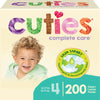 Cuties | Skin Smart, Absorbent & Hypoallergenic Diapers With Flexible & Secure Tabs | Bulk Case | Size 4 | 200 Count