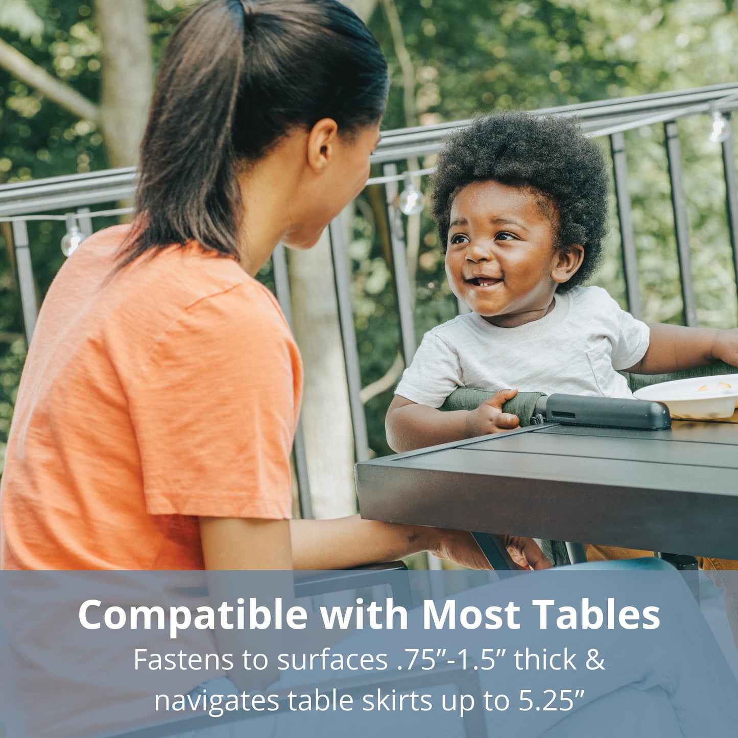 Chicco Fastlock Hook-On High Chair, Portable High Chair For Babies And Toddlers, Sets Up In Seconds | Moss/Green