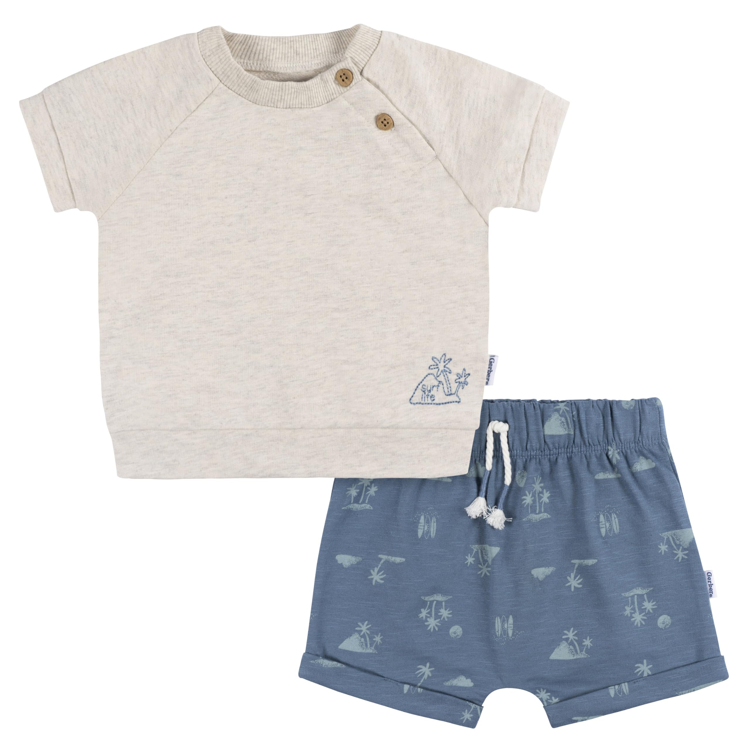 Gerber Baby Boys T-Shirt And Shorts Set, Surf, 0-3 Months – WBBAPB0CMBB8MZ3