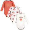 Hudson Baby Unisex Baby Cotton Long-Sleeve Bodysuits Cutest Pumpkin 3-Pack, 18-24 Months