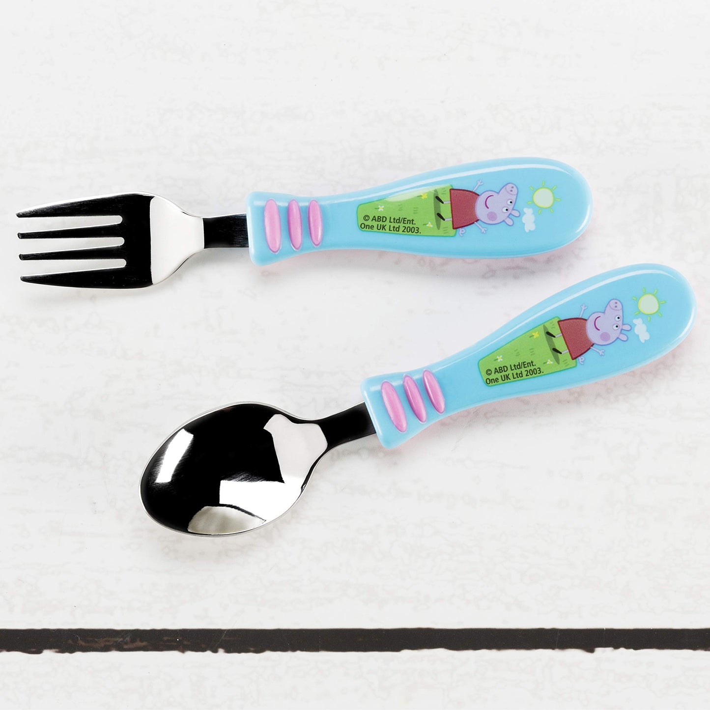 Zak! Peppa Pig - 5-Piece Dinnerware Set - Durable Plastic & Stainless Steel - Includes Tumbler, 8-Inch Plate, 6-Inch Bowl, Fork