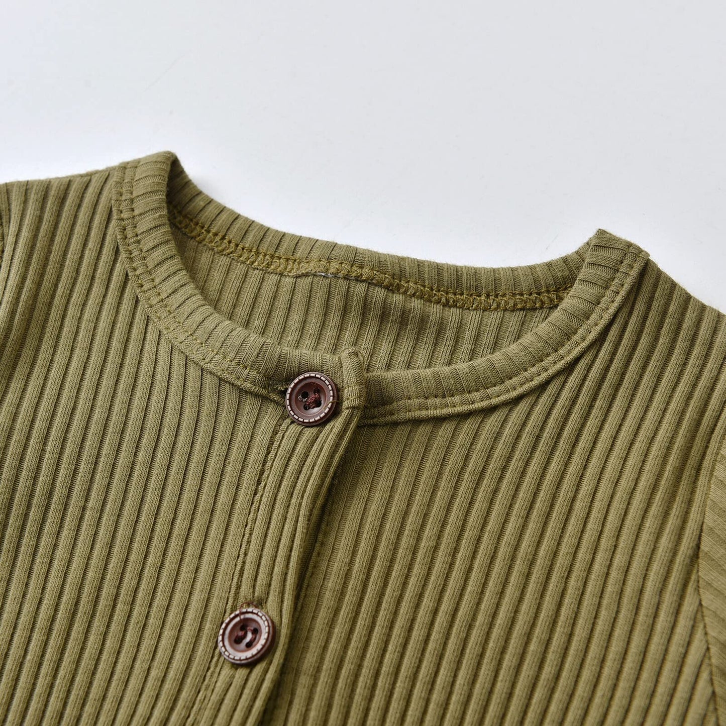 Baby Boy Girl 2 Pack Solid Romper Short/Long Sleeve One Piece Jumpsuits Clothes Sets (Yellow & Dark Green, 3-6 Months)