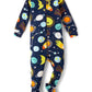 The Children'S Place,Baby Boys,And Toddler Long Sleeve 100% Cotton Zip-Front One Piece Footed Pajama,Solar System,3 Months,6 Mon