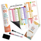 Baby First Foods Tracker & Baby Led Weaning Book Mini Guide by Mewl - 100 Foods Before 1 Checklist Reusable Dry Erase Board - Ba