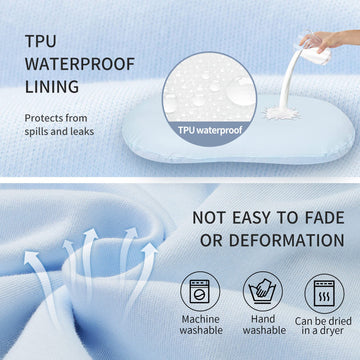 Pucmaoci Organic Waterproof Baby Lounger Covers 2 Pack| Gots Certified 100% Cotton| Removable Cover With Waterproof Liner | Mach
