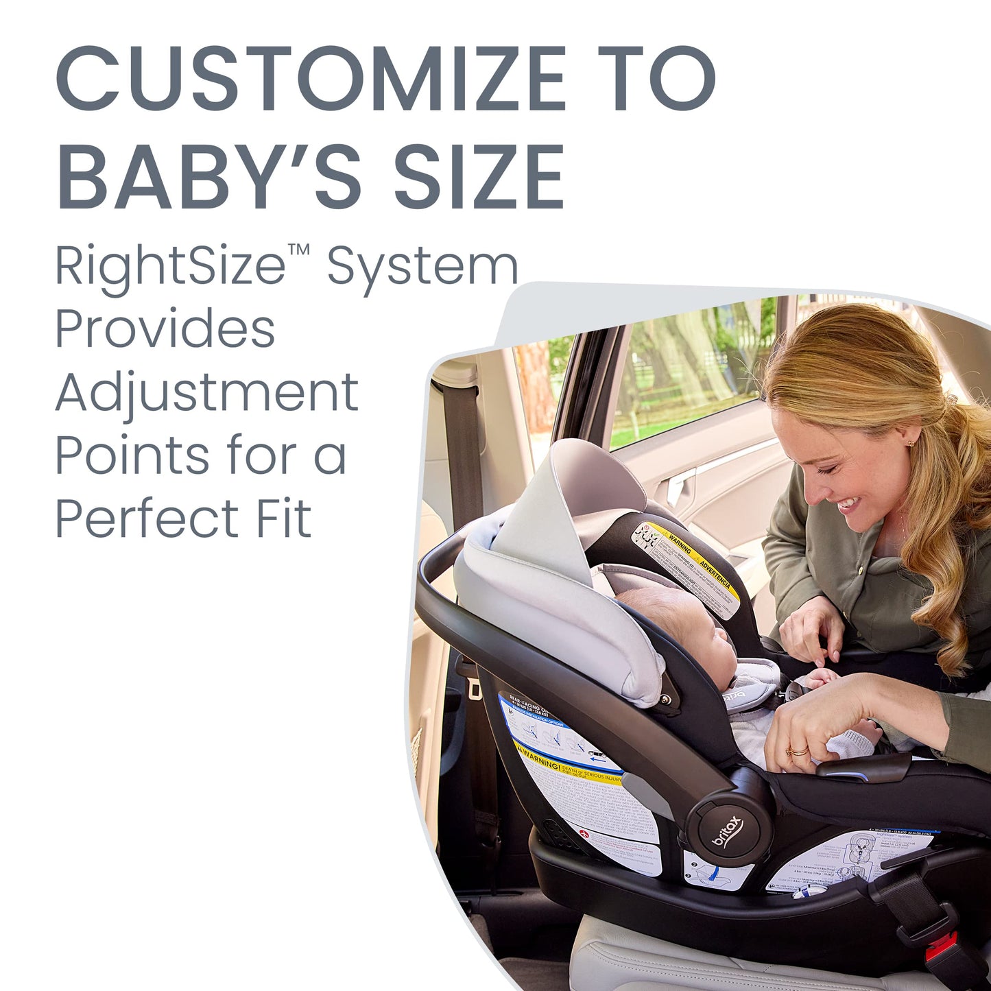 Britax Willow S Infant Car Seat with Alpine Base, ClickTight Technology, Rear Facing Car Seat with RightSize System, Glacier Ony