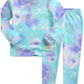 Vaenait Baby Kids Junior 100% Cotton Sleepwear Pajamas 2Pcs Set Tiedye-Bluemintsky-248 S