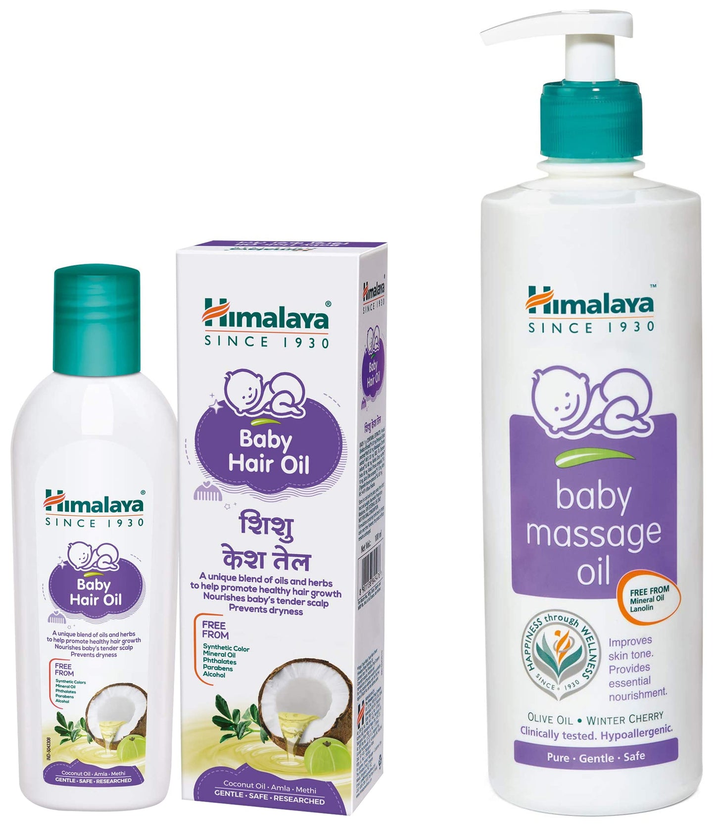 Himalaya Face Body Oil Baby Massage Oil For All Skin Types (500 Ml) & Himalaya Gentle Baby Soap (4N*75G)