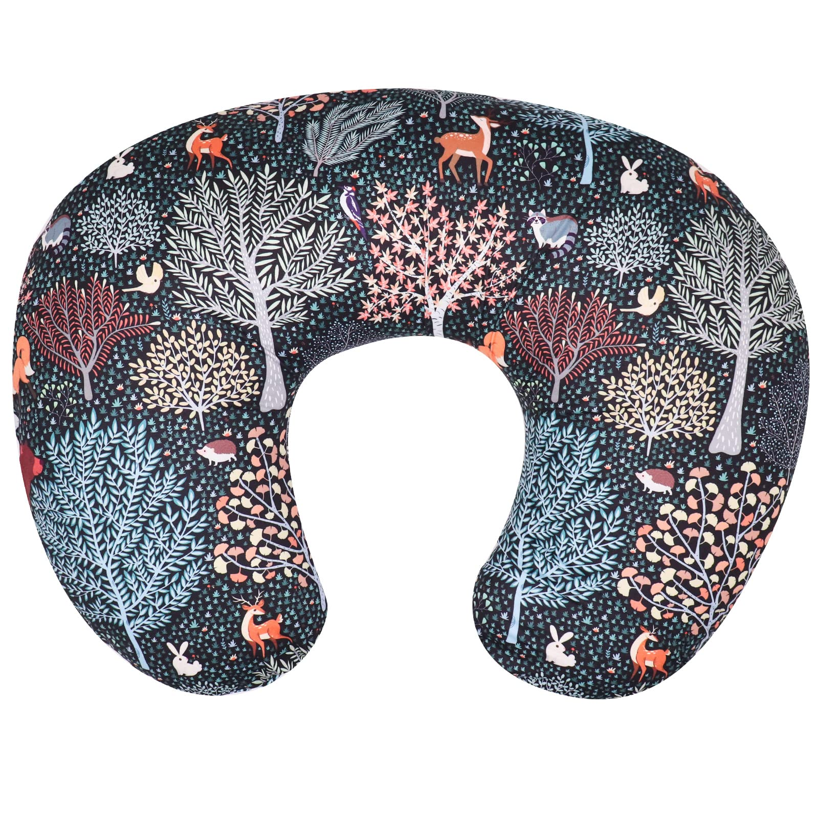Jundetye Baby Nursing Pillow Cover, Woodland Breastfeeding Pillow Slipcover Girls Boys, Nursing Pillow Case For Newborn, Soft Fa
