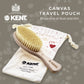 Kent Ba29 Cradle Cap Baby Hair Brush With Soft Natural Bristles And Travel Pouch - Baby Essentials For Newborn Hair Brush Made I