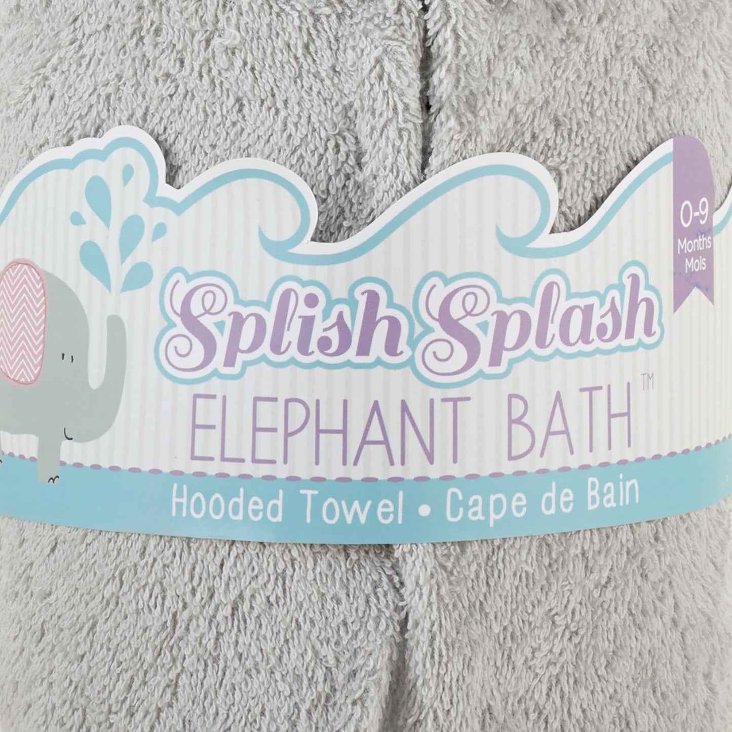 Baby Aspen 'Splish Splash Elephant Bath Hooded Towel/Baby Robe, 0-9 Months