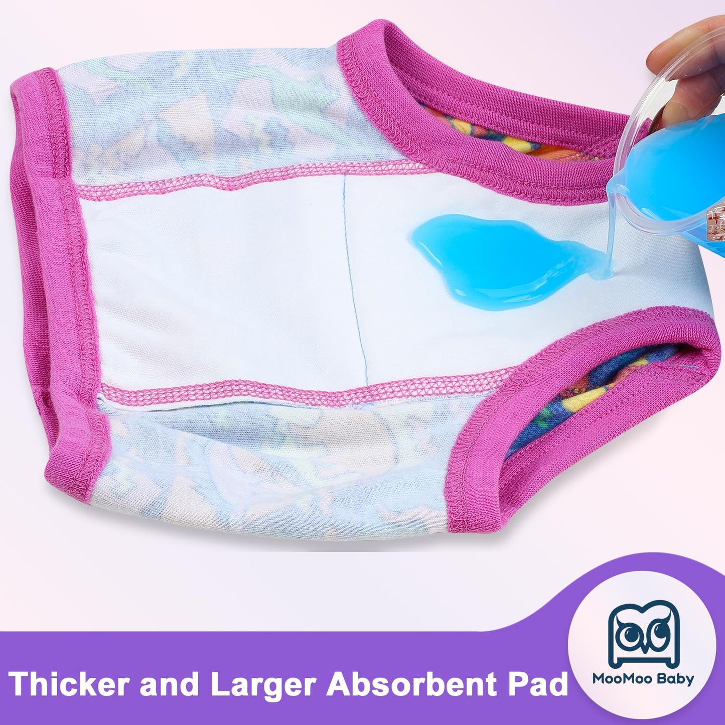 Moomoo Baby Training Underwear 10 Packs Absorbent Potty Training Pants For Boys And Girls Cotton Pee Pants 7T