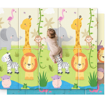 UANLAUO 71x59 Foldable Baby Play Mat for Floor - Thick Foam Kids Play Mat Playmats for Babies and Toddlers, Large Non-Toxic Tumm