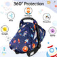 Swesen Car Seat Covers For Babies, Carseat Cover Boy With Zipper, Cozy Sun & Summer Cover, Infant Car Seat Canopy, Carseat Priva