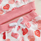 Coorally Toddlers Two-Piece Valentine'S Day Outfits Baby Boy Girl Long-Sleeve Crewneck Printed Sweatshirt And Pants Sets (Pink H