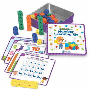 Learning Resources Skillbuilders Numbers Learning Kit - Math Manipulatives, Linking Cubes, Homeschool Supplies, Preschool Classr