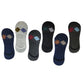 Queery Men Cotton No Show Invisible Loafer Socks Pack Of 6 D7