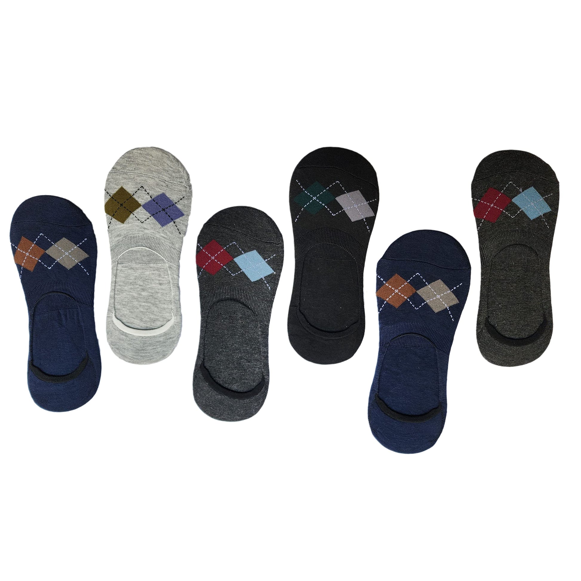 Cotson Men Cotton No Show Invisible Loafer Socks Pack Of 6 D7