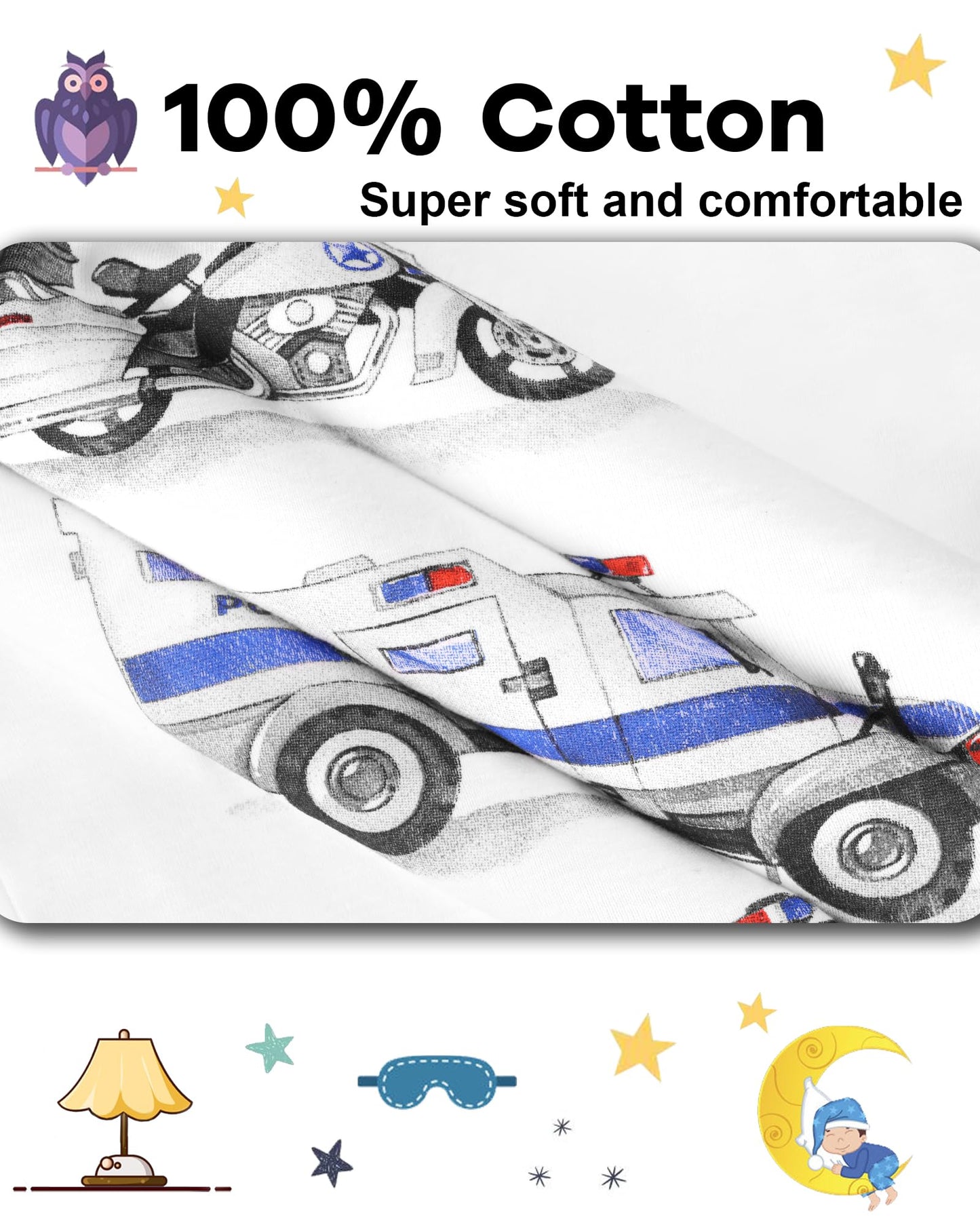 Daughter Queen Boys Pajamas 18-24 Months Summer Pjs Police Pj Sets Baby Toddler Cotton Short Sleeve Jammies Policeman Sleepwear