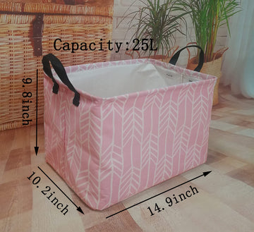 Vaivusto Rec Toy Box Chest Kids Hamper Storage Basket Collapsible Organizer Bin Gift Baskets For Home/Dorm/Kitchen/Pet/Office/Cl