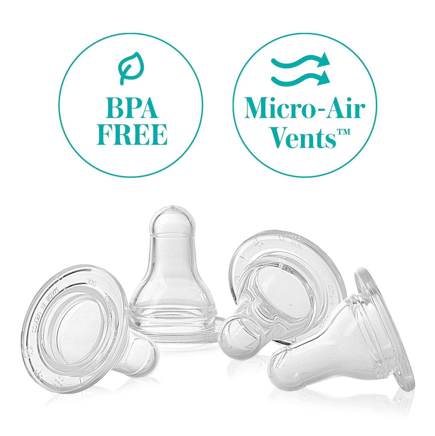 Evenflo 4 Pack Classic Silicone Nipple, Slow Flow