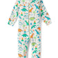 The Children'S Place,Baby Boys,And Toddler Long Sleeve 100% Cotton Zip-Front One Piece Footed Pajamas,Vanilla Dinos,4 Years