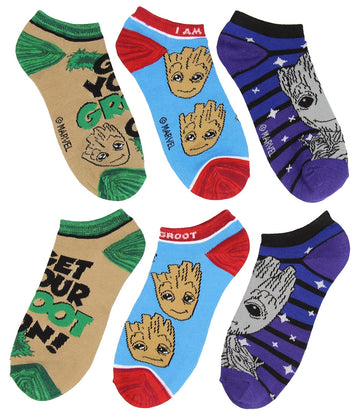 Marvel Guardians Of The Galaxy I Am Groot 3 Pack Ankle Socks