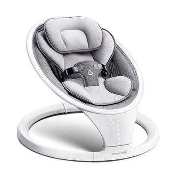 Munchkin Baby Swing, Portable and Lightweight, Bluetooth Enabled Electric Infant Rocker with Natural Sway in 5 Ranges of Motion,