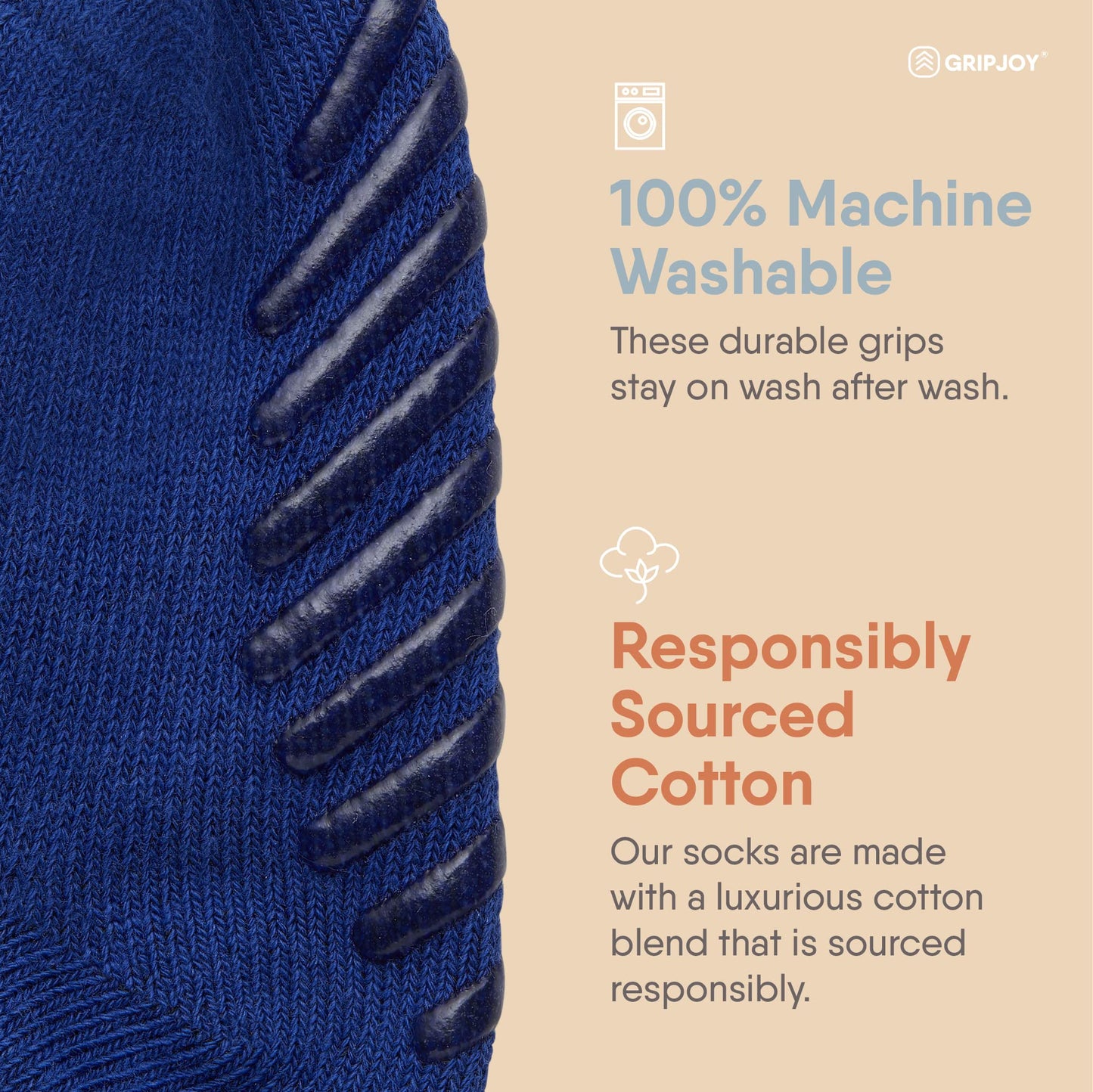 Gripjoy Toddler Socks With Grippers - Non Slip Socks For Kids - Toddler Grip Socks - 2T-4T - Blue - 4 Pairs