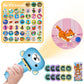 Bear Projector Flashlight with 10 Discs 80 Images, Cool Bear Educational Learning Toys for Boys Girls Ages 3 4 5 6 7, Kids Flash