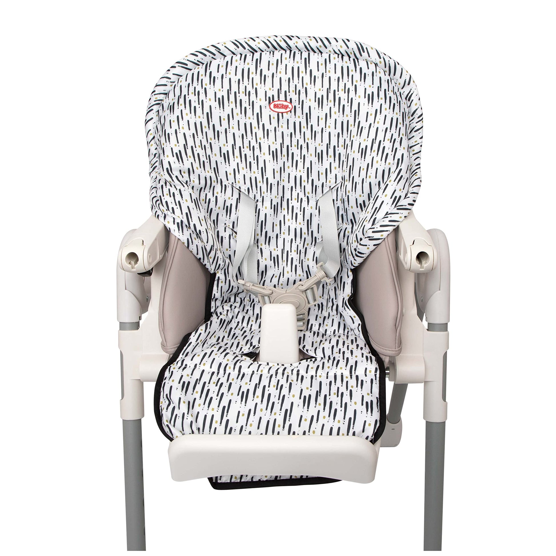 Nuby Baby High Chair Cover - Protects From Spills And Crumbs - Water Resistant For Easy Cleanup - Brush Strokes Print