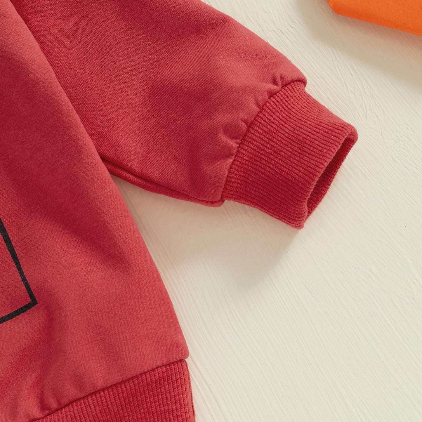 Baby Boy Fall Clothes Set Long Sleeve Letter Print Sweatshirt Pants Valentines Day Outfits 6 12 18 24 Months 2T (Red, 3-6 Months