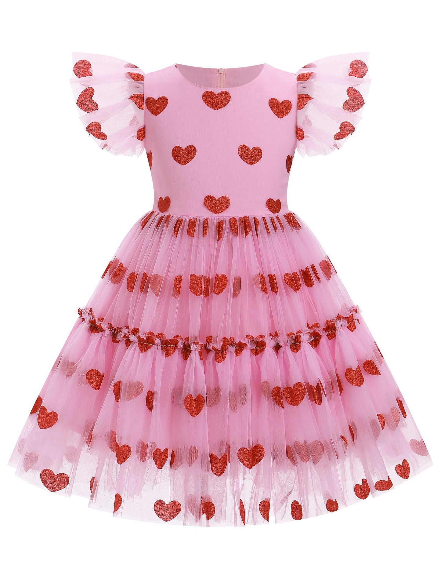 Imekis Toddler Valentines Day Outfit Girl: Valentines Day Dress Kids Princess Tulle Dresses Cupid Photoshoot 5Th 6Th Birthday Te