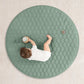 Comfy Cubs Round Kids Play Mat - Medium 48 Inches Soft Quilted Baby Floor Mat With Non-Slip Bottom - Plush Design For Toddlers'