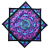 BVCY Flow Star(UV Reactive) Spinning Cloth Beginners Juggling and Skill Toy Easy to Rotate Double Sided Printing Dapo Star Blue&