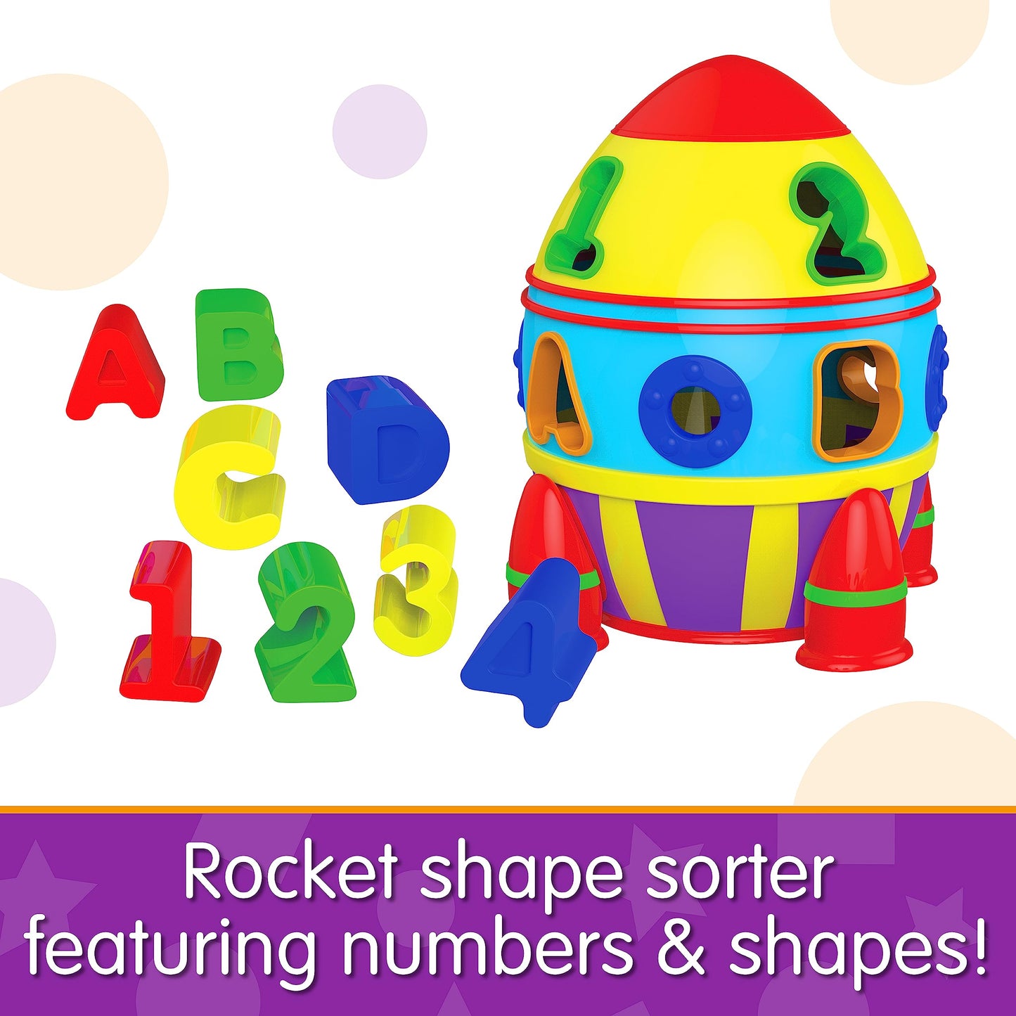 The Learning Journey Early Learning - Rocket Shape Sorter - Toddler Toys & Gifts for Boys & Girls Ages 12 Months and Up - Award
