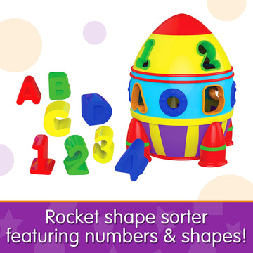 The Learning Journey Early Learning - Rocket Shape Sorter - Toddler Toys & Gifts for Boys & Girls Ages 12 Months and Up - Award