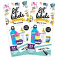 Lil' Labels, Write-On Food Labels, Waterproof Label, Multipurpose, Self-Laminating, Dishwasher-Safe, Write-On For Home Organizat