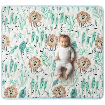 Babihiior Play Mat, Baby Play Mat, 71 x 79 Play Mat for Playpen, Play Mat for Babies 0-6 Months, Non-Slip One-Piece Crawling