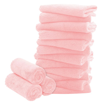 32 Pack Baby Washcloths - Luxury Coral Fleece - Extra Absorbent And Soft Wash Clothes For Newborns, Infants And Toddlers - Suita