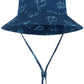 Baby Sun Hat Upf 50+ Sun Protective Toddler Bucket Hat Summer Kids Beach Hats Wide Brim Outdoor Play Hat For Boys Girls Navy Blu