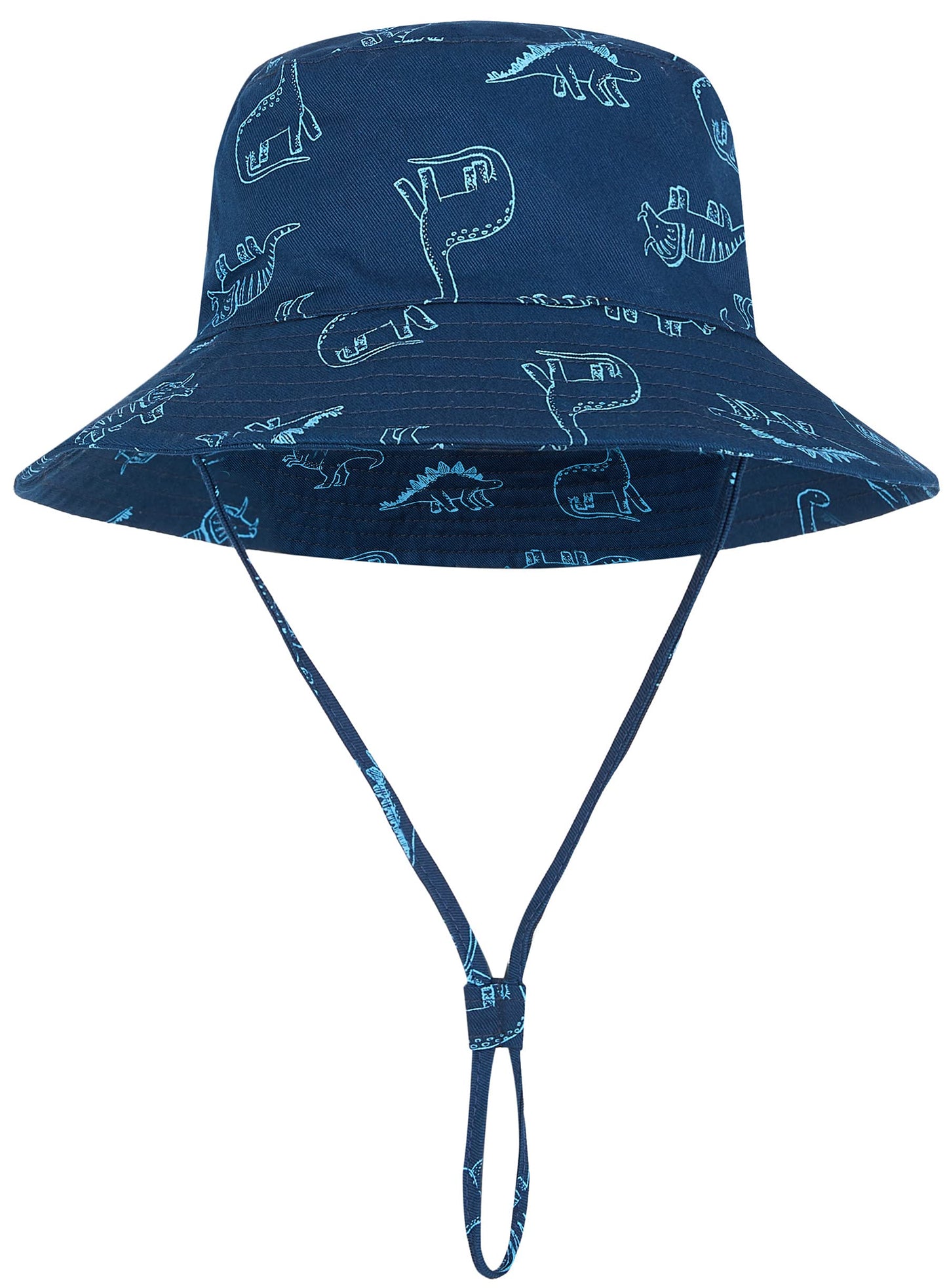Baby Sun Hat Upf 50+ Sun Protective Toddler Bucket Hat Summer Kids Beach Hats Wide Brim Outdoor Play Hat For Boys Girls Navy Blu